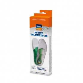 Woly Sport Unlimited 3D Fotbädd med stötdämpning och fuktabsorberande teknologi.