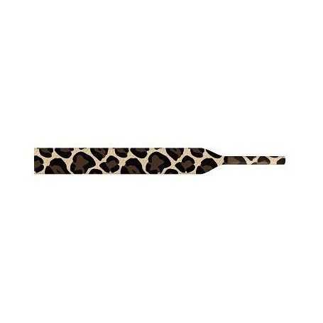 Skosnören med leopardmönster från Bandi, 130 cm långa, i bomull – 1 par