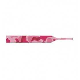 Skosnören i rosa camouflage från Bandi, 130 cm långa, i bomull – 1 par