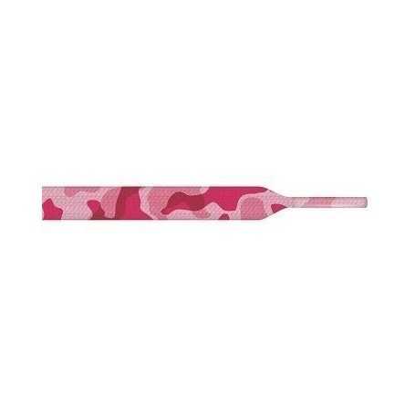 Skosnören i rosa camouflage från Bandi, 130 cm långa, i bomull – 1 par
