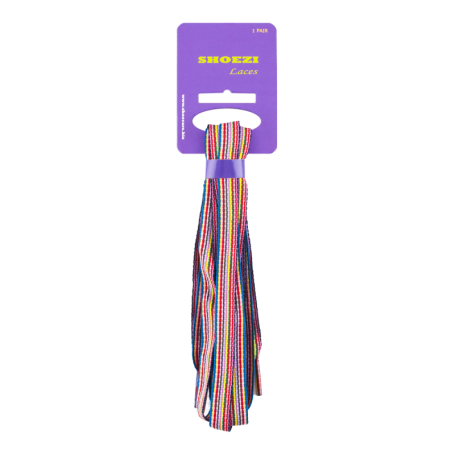 Shoezi Stripe Fun B skoband 130 cm färgglada skosnören för skridskor och hockey