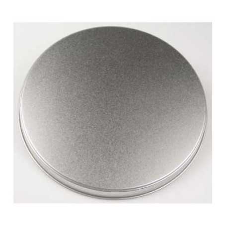 Set med 4 spislock i stilren silver design, idealiska för att skydda spisplattor och förhindra stänk i köket.