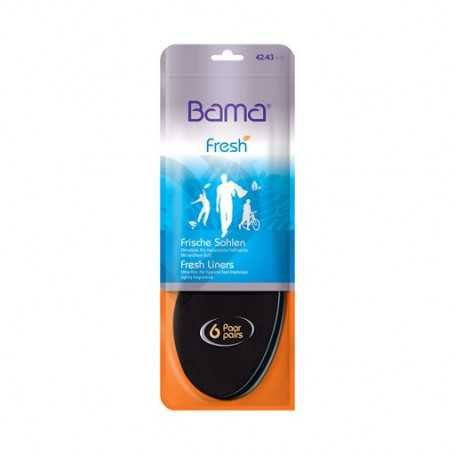 6 par Bama Fresh Deosulor med fuktabsorberande mikrofibrer och lätt parfymdoft, justerbara för perfekt passform.