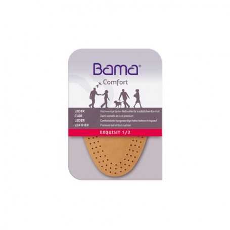 Halvsulor i naturfärgat getskinn från Bama Comfort Exquisit med stötdämpande latexbotten.