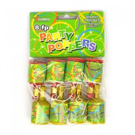 Party Poppers 8 pack