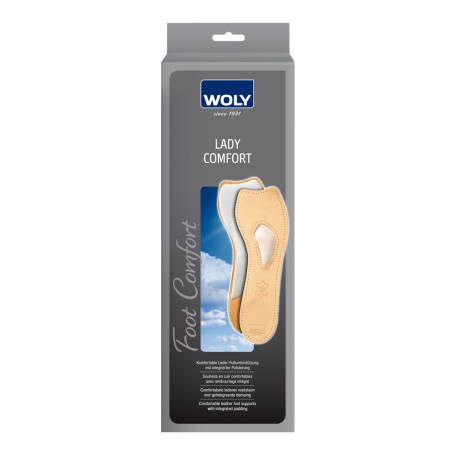 Woly Lady Comfort ortopedisk 3/4-sula med pelott och vegetabiliskt garvat läder