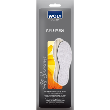 Woly Fun Fresh frotté sulor för fuktabsorption och fräsch komfort.