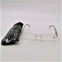 Rimless läsglasögon med leopardfodral – styrka +1.50 till +2.00