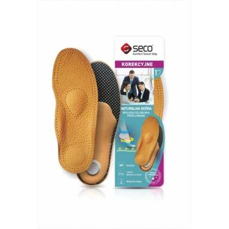 Ortopediska sulor i läder för platta fötter – Seco herrstorlek 43–46
