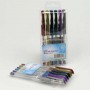 Gelpennor metallic i 6 pastellfärger med snabbtorkande bläck