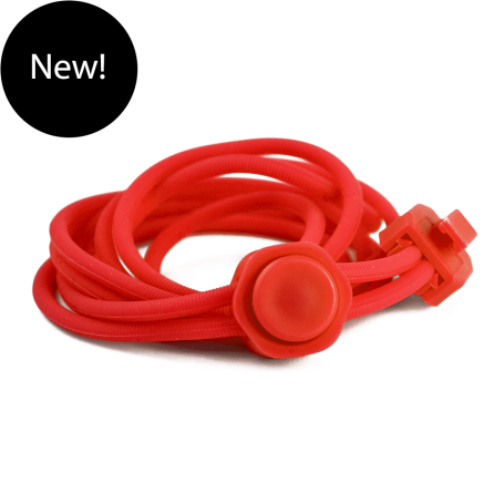 Röda praktiska snörningssystem utan knytning, perfekta för vardagligt bruk.