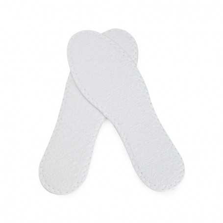 Debe frottesulor – mjuka och hygieniska iläggssulor för torra och fräscha fötter, idealiska för barfotaanvändning i vardagsskor.