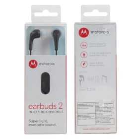 Motorola Earbuds 2 In-Ear Headphones trådbundna hörlurar med mikrofon och djup bas