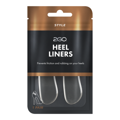 2GO Gel Heel Liners – Självhäftande hälgrepp i genomskinlig gel för skavskydd