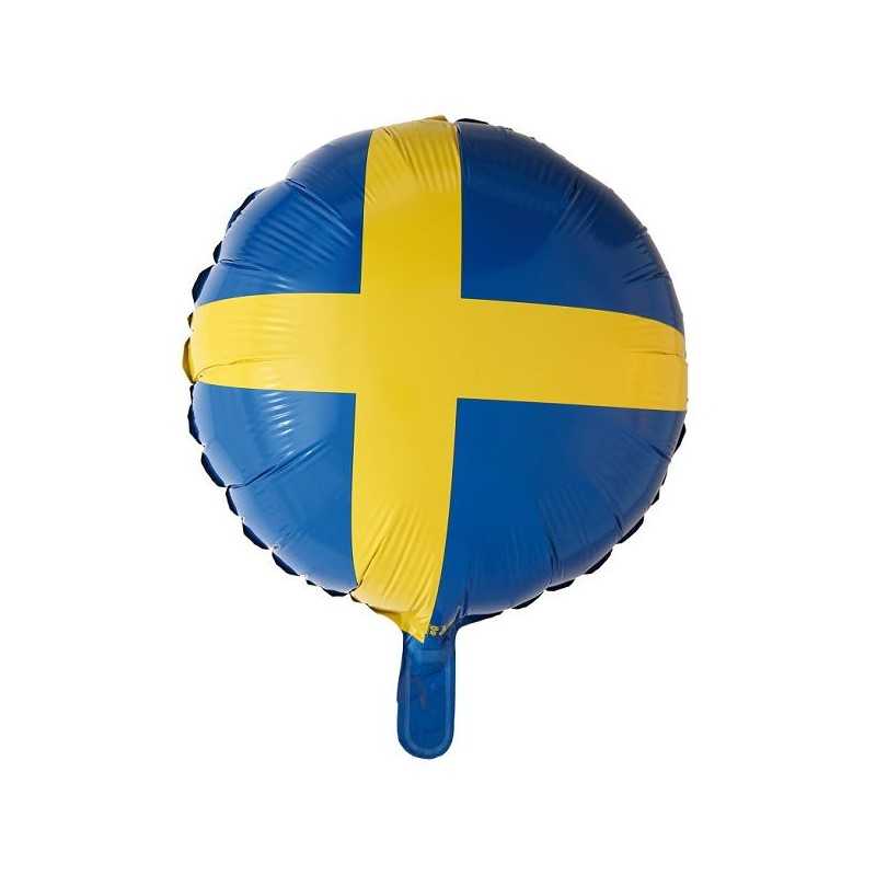 Folieballong Svenska Flagga 46 cm - Perfekt för Fest och Firande
