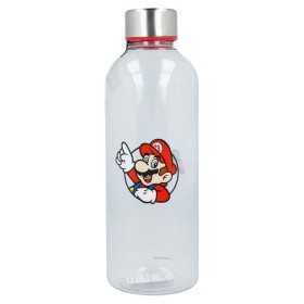 Super Mario Vattenflaska i plast, 850 ml med färgglad design.