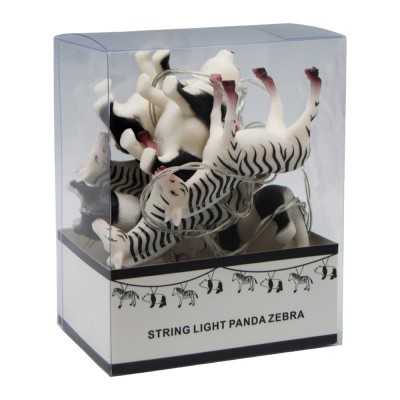 Ljusslinga Led Panda och Zebra