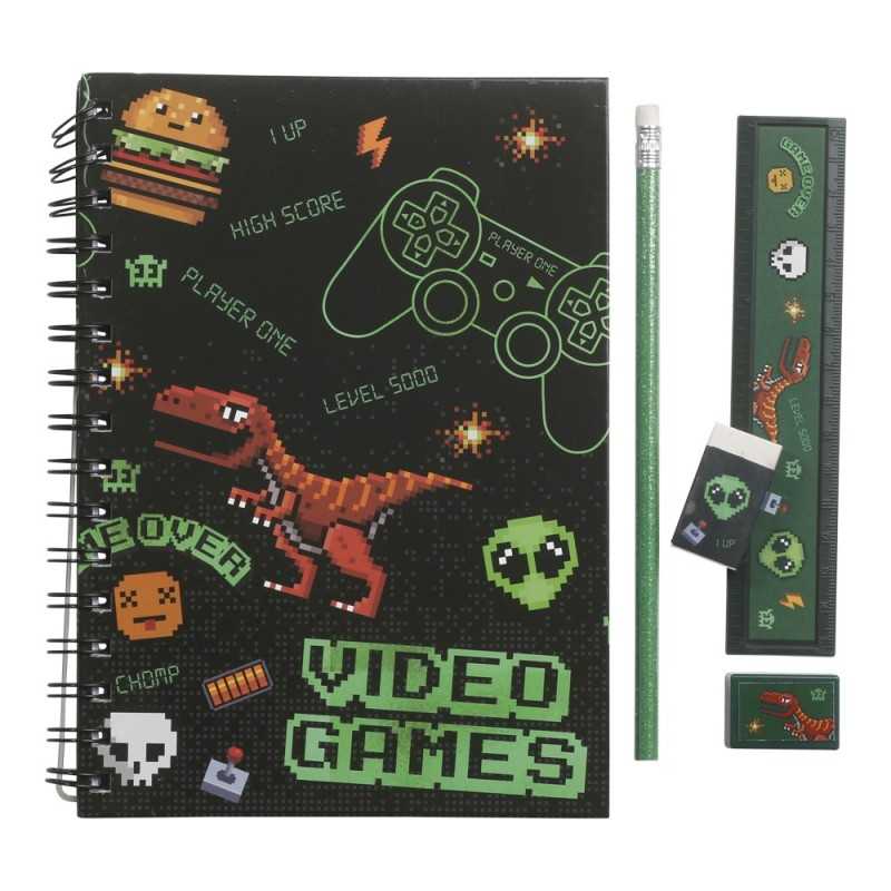 Notebook skrivset Video Games A5