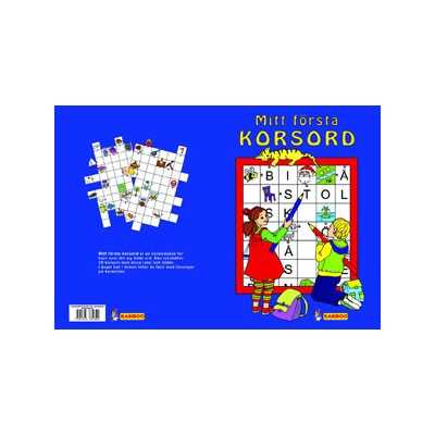 Korsordsbok för barn med stora rutor och bilder