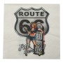 Retroservetter med Route 66-motiv – 3-lags papper, 33x33 cm, 20-pack.