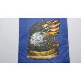 USA-servetter med örnmotiv och texten Home of Freedom – 3-lags, 33x33 cm.