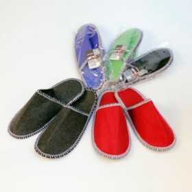 Mjuka innetofflor i filt flera färger storlekar 36-45