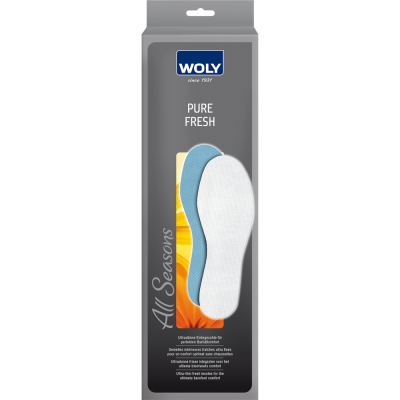 Woly Pure Fresh parfymerade hygien sulor, 6 par för fräsch doft i skorna.