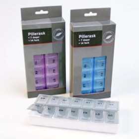 Pillerask 14 Dagar Med Veckodagar 18,5x9x3 cm