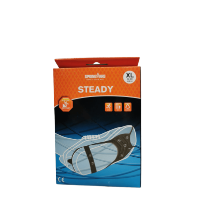 Halkskydd Springyard Steady Broddar med sju dubbar för bra fäste på snö och is.