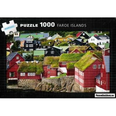 Kärnan Pussel Faroe Islands 1000 bitar, skandinavisk design med motiv av Färöarnas landskap.