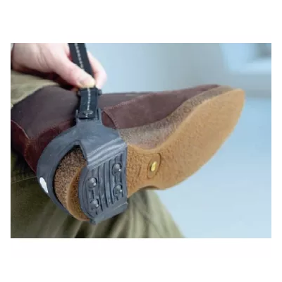 Springyard Icey Safety halkskydd med fyra hårdmetalldubbar och inbyggda reflexer, perfekt för isiga underlag