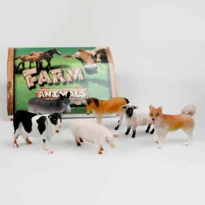 Plastdjur bondgård 15 cm giftfria detaljrika leksaksdjur