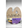 Pensel & Palett Set – 12 st blandade penslar i olika storlekar med stor palett 29,5 x 24 cm