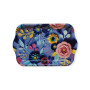 Bricka i plast med handtag och blommotiv – 28x18,5 cm serveringsbricka