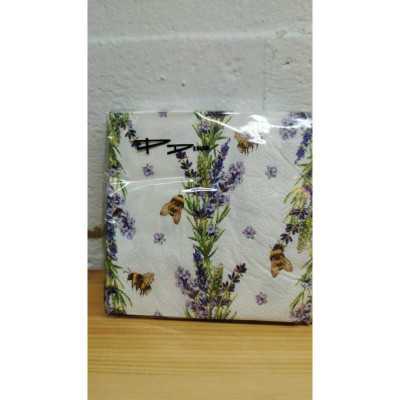 Blommiga 3-lags kaffeservetter – 25x25 cm, 20-pack.