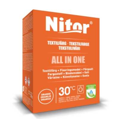 Nitor Textilfärg 230g All In One Orange