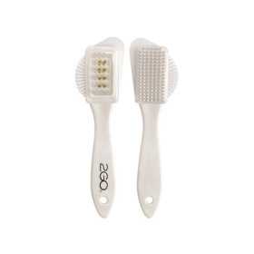 2GO Suede Brush Double – mockaborste med mässings- och gummiborst