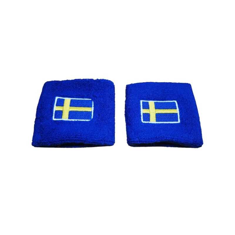 Blåa svettband med Svensk Flagga - Stretch, 2-Pack