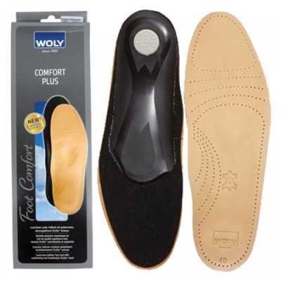 Woly Comfort Plus anatomisk fotbädd med läder och dämpande latex för ortopediskt stöd
