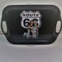 Retro bricka med handtag – Route 66-motiv i melamin, 36 x 25 cm, perfekt för servering och dekoration.