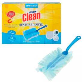 At Home Clean Static Duster Starter Kit – statisk dammvippa med 13 utbytbara dammdukar