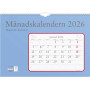 Väggalmanacka Månadskalender 2026 från Burde – spiralbunden kalender med månad-per-blad-layout