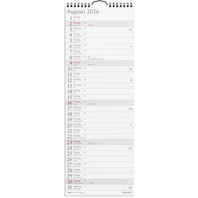 Burde Väggkalender Månadskalendern Lilla 2026 med en månad per blad