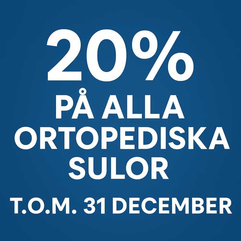 20% på ortopediska sulor