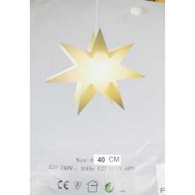 Vit Julstjärna i Plast 40 cm – 7-uddig, tvådelad modell för enkel montering