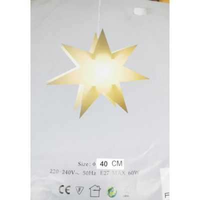 Vit Julstjärna i Plast 40 cm – 7-uddig, tvådelad modell för enkel montering