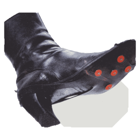 Piggi Enkel broddar med 5 metall-dubbar för framfoten i naturgummi