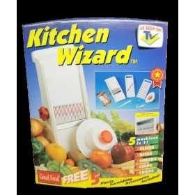 Kitchen Wizard 5-delars köksredskap med skär- och rivinsatser