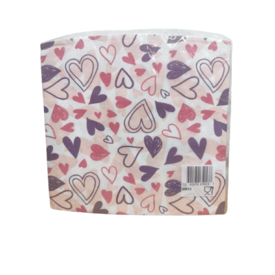 Servetter hjärtan 20 st 33x33 cm pappersservetter