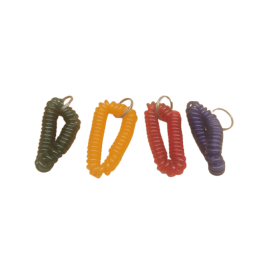 Utdragbar nyckelring i spiral i flera färger för nycklar